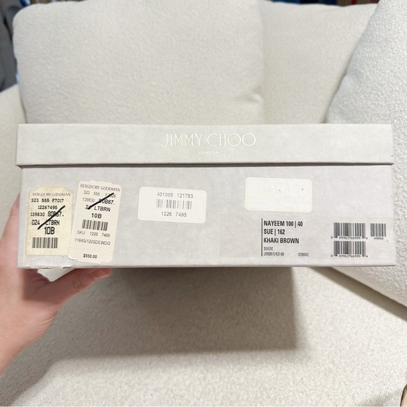 Jimmy Choo Nayeem Suede Platform Strappy Wedge Sandals Khaki Brown sz 40 - Picture 9 of 11